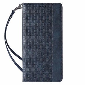Magnet Strap Case чехол для iPhone 13 Pro кошелёк + мини-подвеска ремешок синий