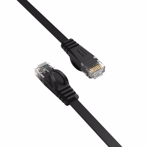 Orico PUG-C6B CAT6 1000Mbps RJ45 Ethernet võrgukaabel, lame interneti LAN, 0.5m - must