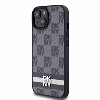 DKNY Leather Checkered Mono Pattern & Printed Stripes Ümbris jaoks iPhone 15 Plus / 14 Plus - Must