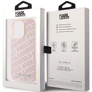 Karl Lagerfeld Quilted K Pattern чехол для iPhone 15 Pro Max - розовый
