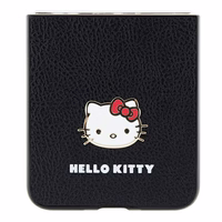 Hello Kitty Metal Logo Kitty Head ümbris jaoks Samsung Galaxy Z Flip 5 - must