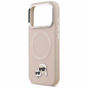 Karl Lagerfeld Karl & Choupette Pins MagSafe Ümbris jaoks iPhone 17 Pro Max - Roosa