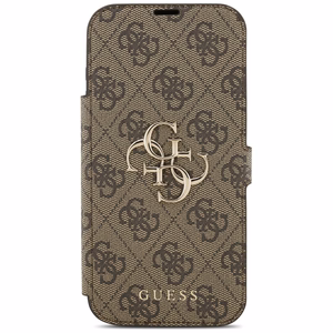 Guess Book 4G Metal Logo Ümbris jaoks iPhone 17 Pro Max - Brown