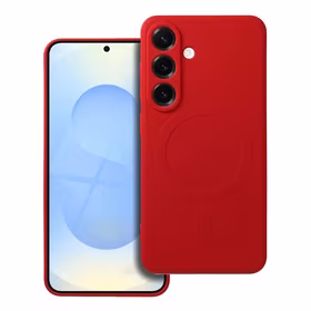 SILICONE MAG ÜMBRIS compatible with MagSafe jaoks SAMSUNG S25 punane