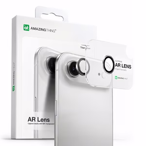 AmazingThing Lens Glass jaoks iPhone 17 Air with Hõbedane Aluminum Raamiga