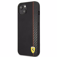 Ferrari FESAXHCP13SBK iPhone 13 mini 5.4" must/must kõvakott On Track Carbon Stripe