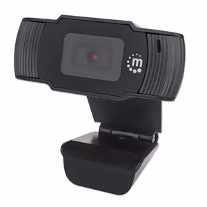 Manhattan USB veebikaamera, 2 megapikslit, 1080p Full HD, USB-A, integreeritud mikrofon, reguleeritav kinnitus, 30 kaadrit sekundis, must, kolme aasta garantii