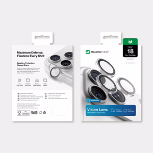 AmazingThing Titan Vision Lens safiirklaasist kaamera objektiivide kaitse mudelile iPhone 18 Pro / 18 Pro Max – värv: läbipaistev
