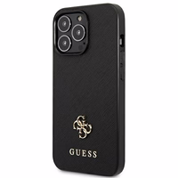 Guess Saffiano 4G Small Metal Logo ümbris jaoks iPhone 13 Pro / 13 6.1" - must