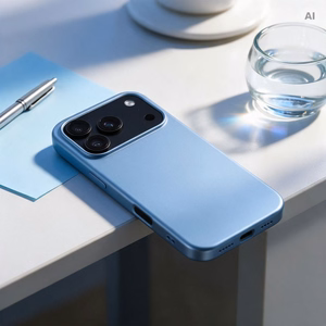 Kaitseümbris seadmele iPhone 18 Pro Max / 17 Pro Max: Silicone, värv: helesinine