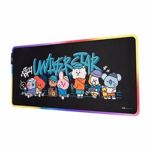 BT21 XXL mängulauamatt LED-valgustusega, 90 × 40 cm