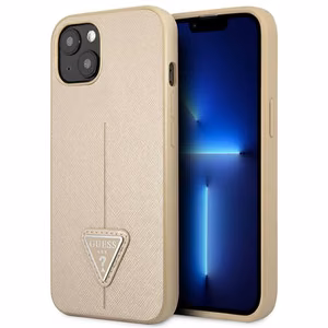 Guess GUHCP14MPSATLE iPhone 14 Plus 6.7" beige/beige hardcase SaffianoTriangle Logo