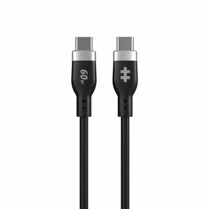 Hyper HyperJuice HJ4011BKGL – 1.5 m 60 W silikoonist USB-C–USB-C laadimiskaabel, must