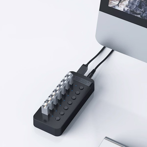 Orico CT2U3-13AB 13x USB-A 3.0 jaotur lülititega - must