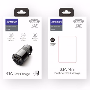 Автомобильное зарядное устройство Joyroom "C-A06" белый (2x USB 3.1A)