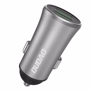 Dudao 3.4A smart car laadija 2x USB hõbedane (R6S hõbedane)