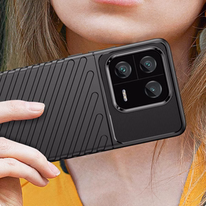 Thunder Ümbris ümbris jaoks Xiaomi 13 Pro silicone armor ümbris must