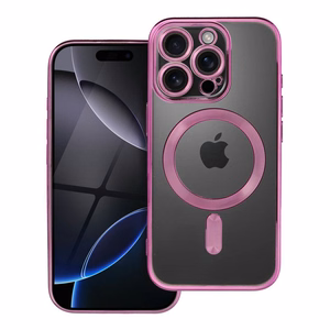 чехол iPhone 16 PRO Electro Mag Cover совместим с MagSafe розовый
