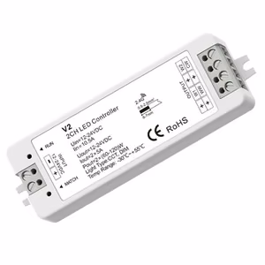 V2 LED kontroller 12-24V, 2x5A