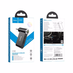 AUX Bluetooth vastuvõtja Hoco Jack 3,5 mm E58 must