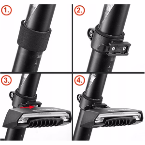 Rockbros LKWD-R1 tagumine jalgrattatuli laseriga ja kaugjuhtimispuldiga + Micro USB - USB-A kaabel - must