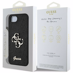 Guess Fixed Glitter Big 4G ümbris jaoks iPhone 16e - must