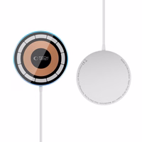 Tech-Protect QI15W-A30 MagSafe Induktiivne Laadija koos USB-C Kaabel - hõbedane