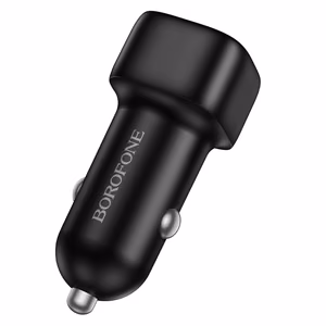 Borofone Car laadija BZ34B Cloud - USB + Type C - QC 3.0 PD 38W must