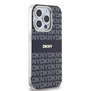 DKNY IML Mono & Stripe MagSafe ümbris jaoks iPhone 15 Pro - must