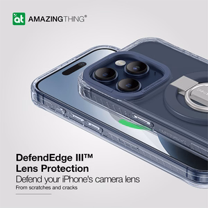 Amazing Thing Titan Pro Mag Ring Grip Ümbris 10FT IP156.1PTRBU jaoks Iphone 15 Pro tumesinine