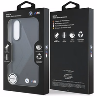 BMW Leather Oversized Stripes MagSafe ümbris jaoks Samsung Galaxy S25 Edge - must