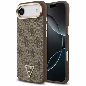 GUESS ümbris jaoks IPHONE 17 Air compatible with MagSafe GUHMP17MP4GTDGMW (4G PU W/ Triangle Logo) kuldne brown