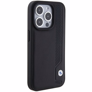 BMW Leather Blue Dots чехол iPhone 15 Pro Max - чёрный