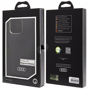 Audi чехол из синтетической кожи с MagSafe для iPhone 15 Pro Max - чёрный