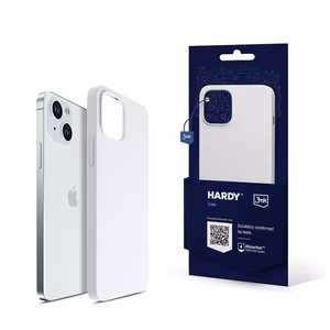 3mk Hardy Silicone MagCase jaoks iPhone 15 - valge and hõbedane