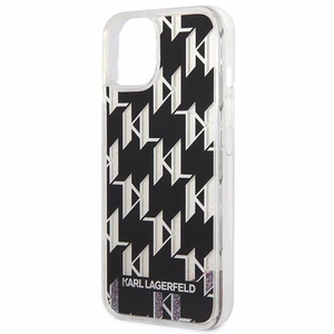 Karl Lagerfeld KLHCP14MLMNMK iPhone 14 Plus 6.7" жёсткий чехол чёрный/чёрный Liquid Glitter Monogram