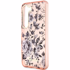 Guess GUHCS23MHCFWSP S23+ S916 розовый/розовый жёсткий чехол Flower Collection