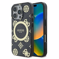 Guess IML Peony jaoks 4G Background MagSafe ümbris jaoks iPhone 16 Pro - must