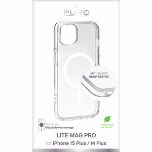 Puro LITEMAG PRO MagSafe ümbris seadmele iPhone 15 Plus, läbipaistev