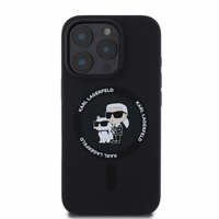 KARL LAGERFELD ümbris jaoks IPHONE 16 Pro compatible with MagSafe KLHMP16LSCMKCRHK (Silicone KC Body Ring) must
