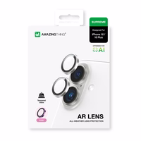AmazingThing AR Aluminum 2 Lens Glass with Camera Lens Raamiga jaoks iPhone 16 / 16 Plus - Roosa