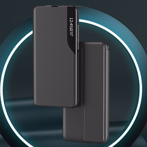 Eco Leather View Ümbris elegant ümbris with flap and stand jaoks iPhone 16e - must