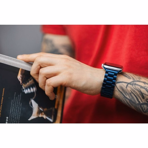 Strap to Apple Watch Forcell F-Design FA10 steel clasp 38 / 40 / 41 mm must