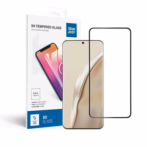 Закаленное стекло для Huawei P60 (полное приклеивание / совместимо с чехлом) Blue Star 5D черное