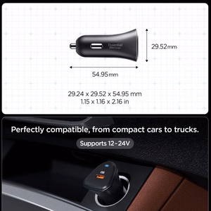 Spigen Essential EV301 30W Car Laadija - Must