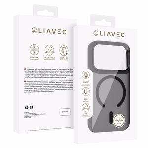 Liavec Cloudy чехол с металлической рамкой камеры для Iphone 17 Pro Max черный (кнопка управления камерой)
