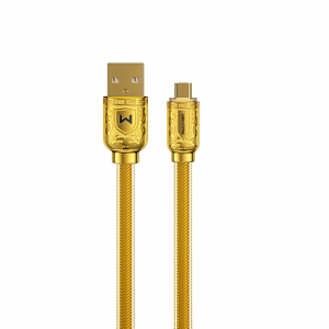 WEKOME WDC-161 Sakin Series USB-A–Micro-USB laadimis- ja andmekaabel, 1 m, 6 A, kuldne