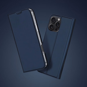 DUX DUCIS wallet ümbris SKIN PRO jaoks IPHONE 16 Pro Max sinine