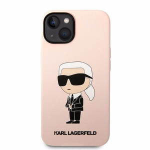 Karl Lagerfeld KLHCP14MSNIKBCP iPhone 14 Plus 6.7" жёсткий чехол розовый/розовый Silicone Ikonik
