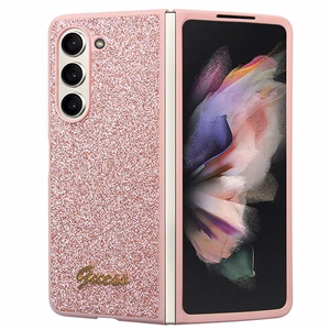 Guess Glitter Script чехол для Samsung Galaxy Z Fold 5 - розовый
